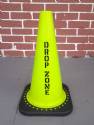 IN STOCK - 18" Drop Zone Cone - Lime color W/black Base